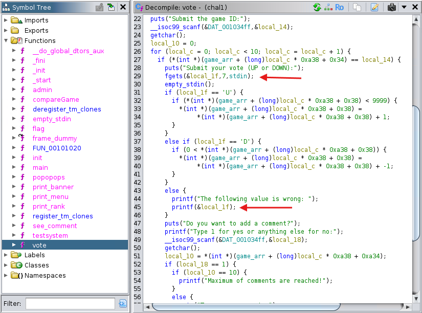 printf vuln