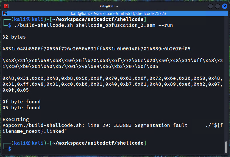 popcorn shellcode